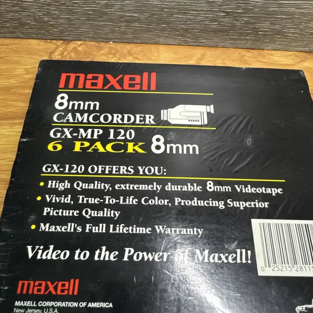 Sealed Maxwell 8mm GX-MP Lot of 6 Camcorder Videotape 120 - NOS